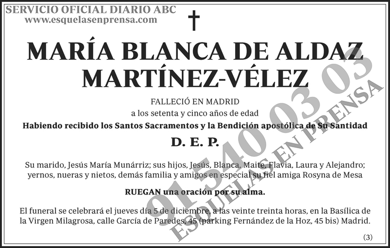 María Blanca de Aldaz